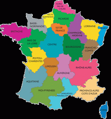 Carte france region