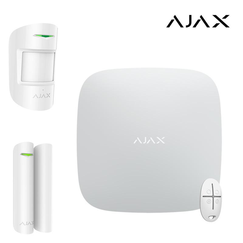 Ajax kit alarme sans fil hub blanc