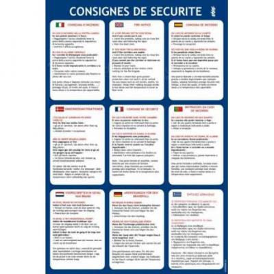 Consignes de sécurité pour les hôtels en 9 langues
