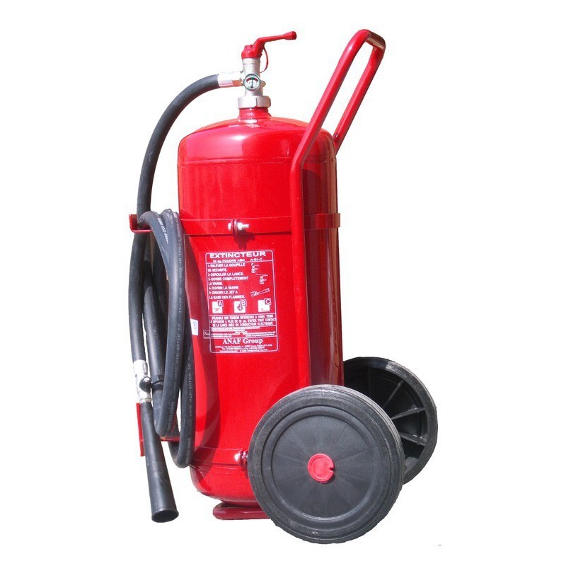 Extincteur a poudre anaf abc sur roue 50 kg