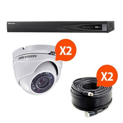 Kit video surveillance Turbo HD Hikvision 2 caméras dôme