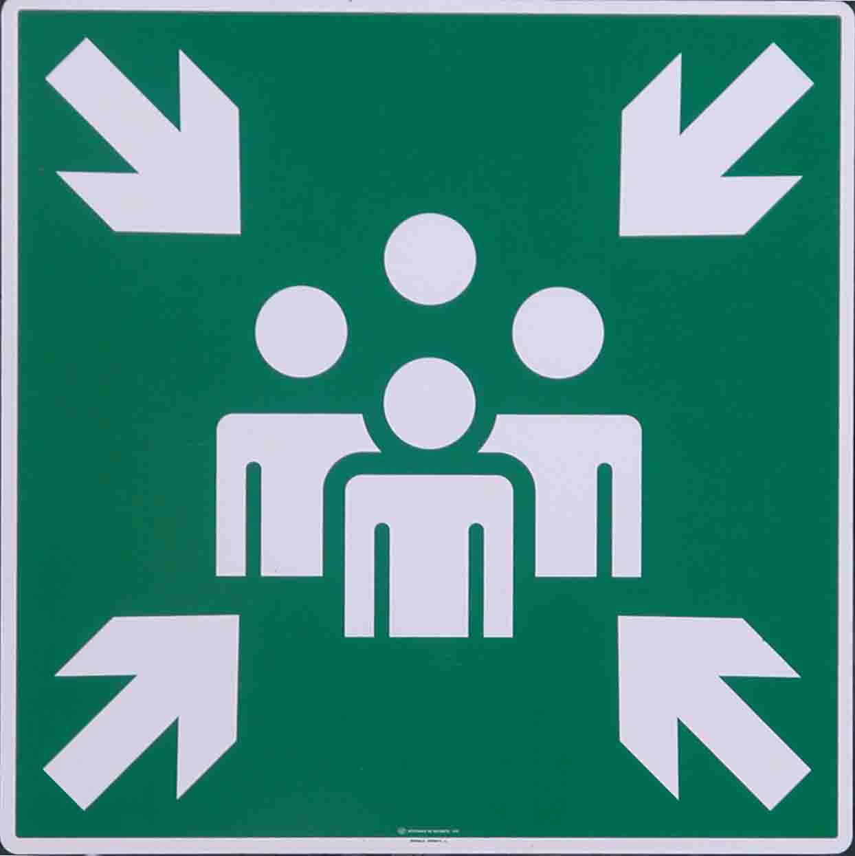 Panneau lieu rassemblement